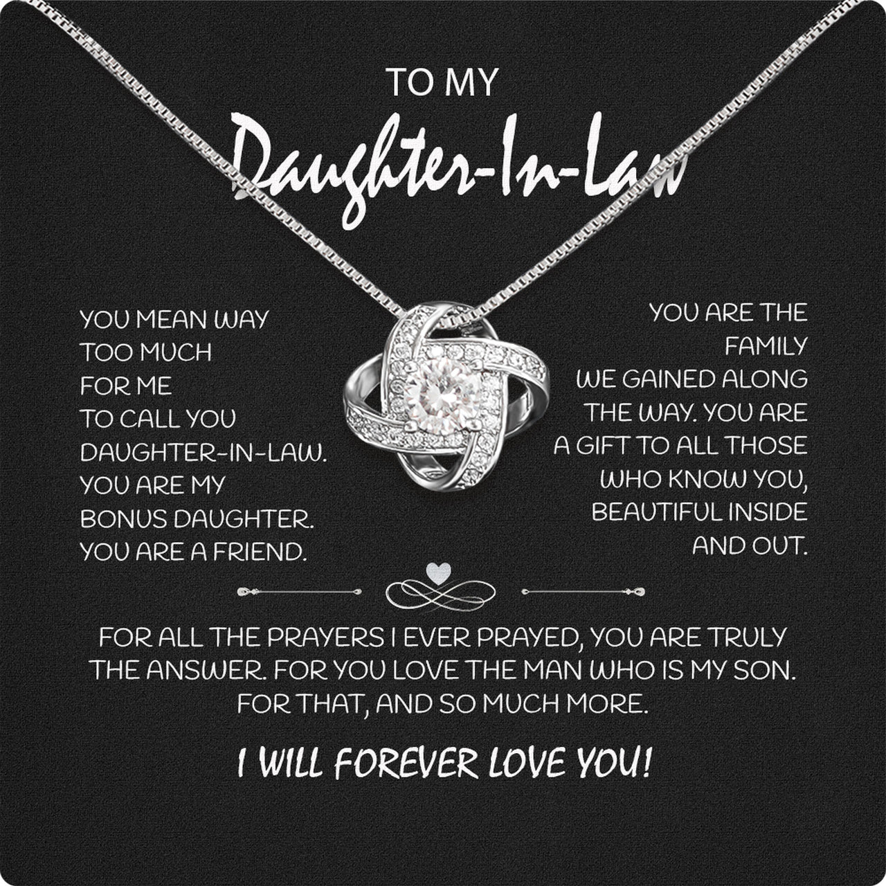 Daughter-In-Law Necklace: Whispers of Love, Spoken From the Heart