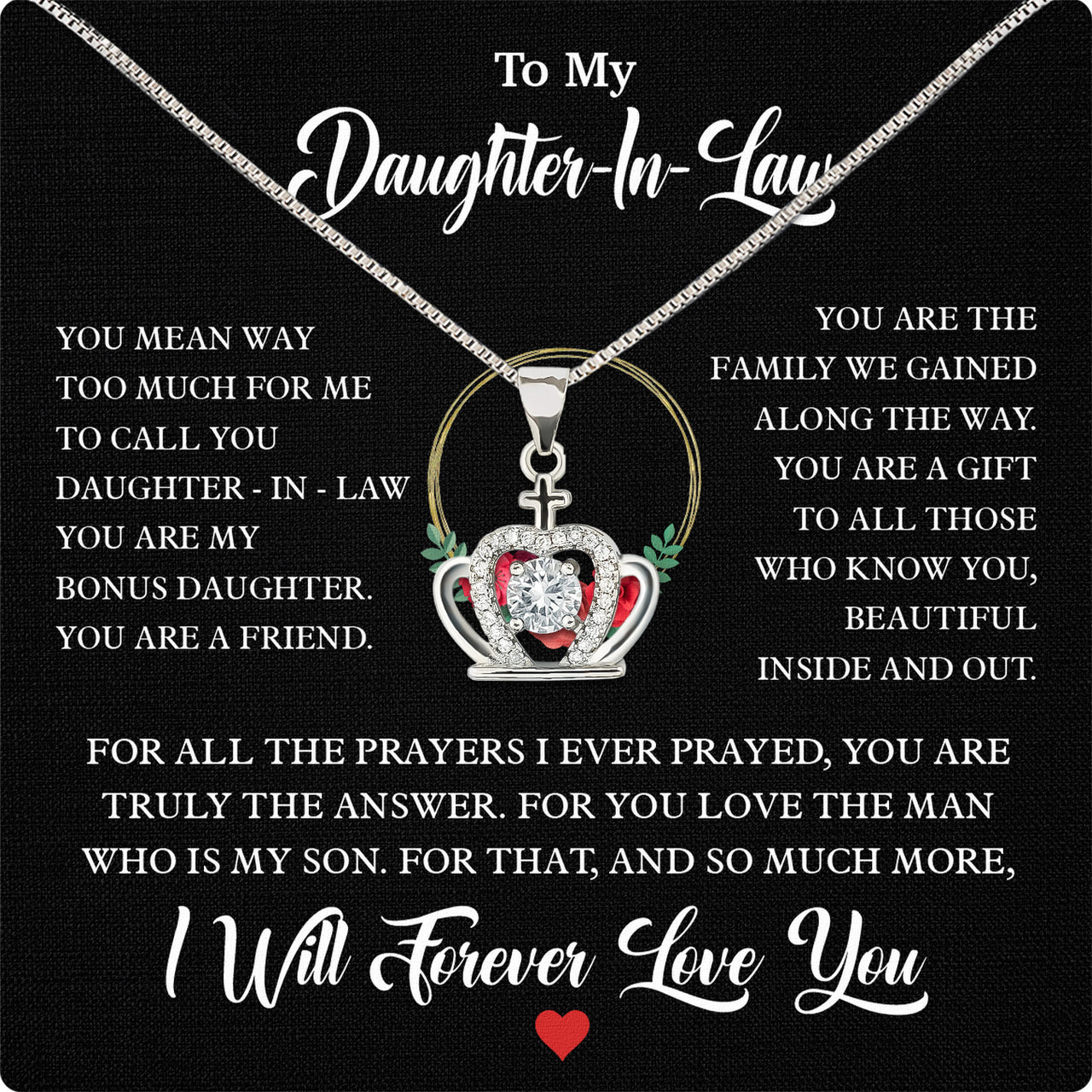 Daughter-In-Law Necklace: Whispers of Love, Spoken From the Heart