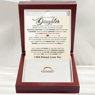 To My Daughter With Heartfelt Message - Engraved Ring For Daughter - Always In Mine
