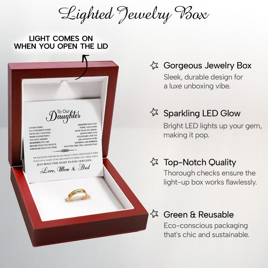 To My Daughter With Heartfelt Message - Engraved Ring For Daughter - Always In Mine