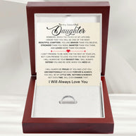 To My Daughter With Heartfelt Message - Engraved Ring For Daughter - Always In Mine