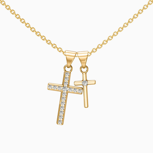 Wife Cross Necklace With Heartfelt Message - Unique Jewelry For Wife - Falling In Love