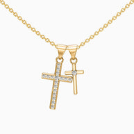 To My Bonus Daughter Cross Necklace  With Heartfelt Message - Unique Jewelry For Bonus Daughter - We Are Family