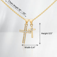 Wife Cross Necklace With Heartfelt Message - Unique Jewelry For Wife - Always And Forever