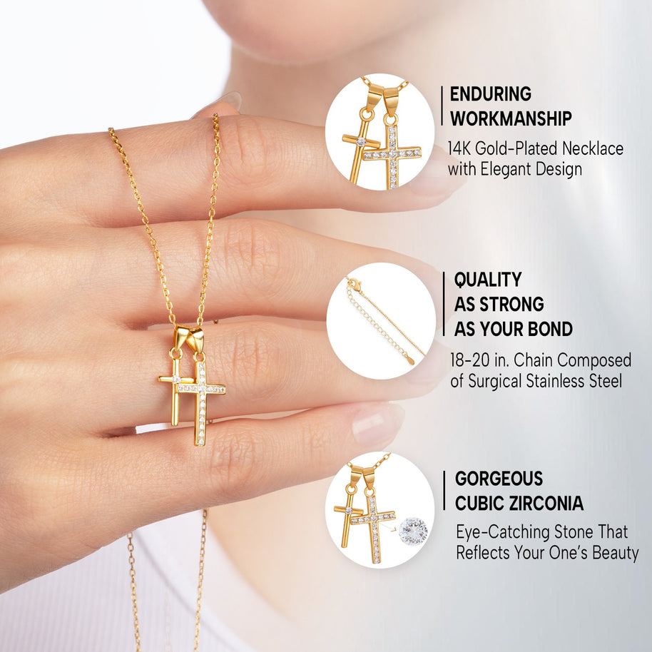 To My Granddaughter Necklace With Message Card - Nothing Will Ever Change That
