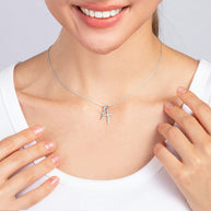 To My Bonus Daughter Cross Necklace  With Heartfelt Message - Unique Jewelry For Bonus Daughter - We Are Family