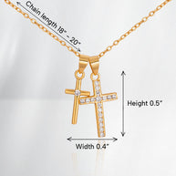 To My Granddaughter Necklace With Message Card - All of my Love and Light