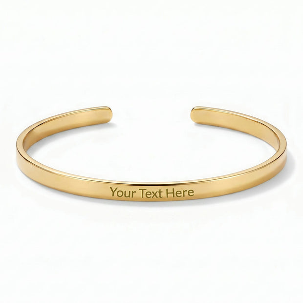 To My Daughter With Heartfelt Message - Engraved Cuff Bangle For Daughter - Pages Of My Life