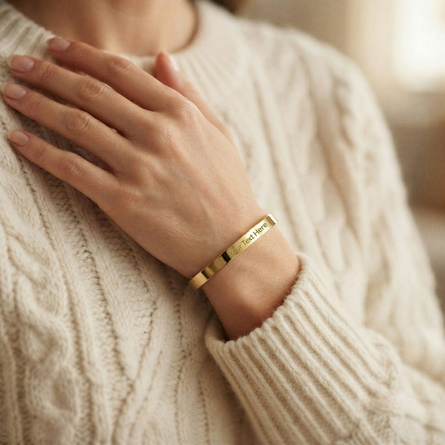 To My Daughter With Heartfelt Message - Engraved Cuff Bangle For Daughter - Pages Of My Life