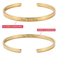To My Daughter With Heartfelt Message - Engraved Cuff Bangle For Daughter - Pages Of My Life