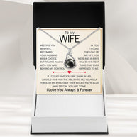 Sparkling Black Pearl Pendant Necklace for Wife – A Gift of Timeless Love - Falling In Love