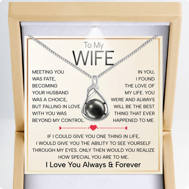 Sparkling Black Pearl Pendant Necklace for Wife – A Gift of Timeless Love - Falling In Love
