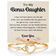 To My Bonus Daughter Bracelet From Mom With Message Card - Always Be Here