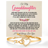 To My Granddaughter Bracelet With Message Card - Follow Your Dreams