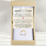 To My Granddaughter With Heartfelt Message - Engraved Hug Ring For Granddaughter - Forever Linked Together