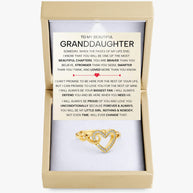 To My Granddaughter Ring Infinity Hearts With Heartfelt Message - Unique Jewelry For Granddaughter - Always Defend You
