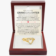 To My Granddaughter Ring Infinity Hearts With Heartfelt Message - Unique Jewelry For Granddaughter - Always Defend You