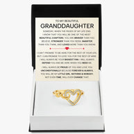 To My Granddaughter Ring Infinity Hearts With Heartfelt Message - Unique Jewelry For Granddaughter - Always Defend You