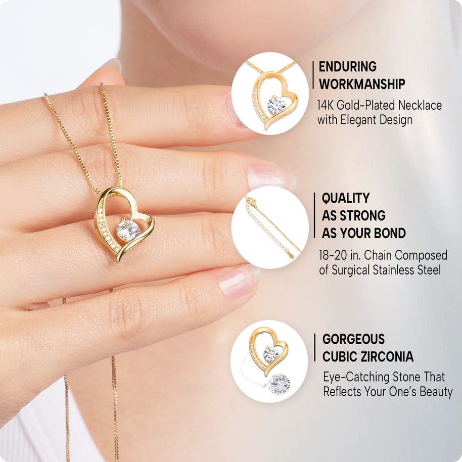 To My Bonus Daughter Necklace With Message Card - Family Isn't Always Blood