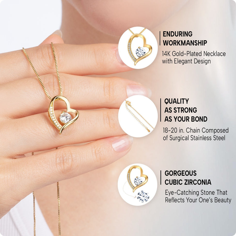 Wife Necklace With Heartfelt Message - Unique Jewelry For Wife - Through My Eyes