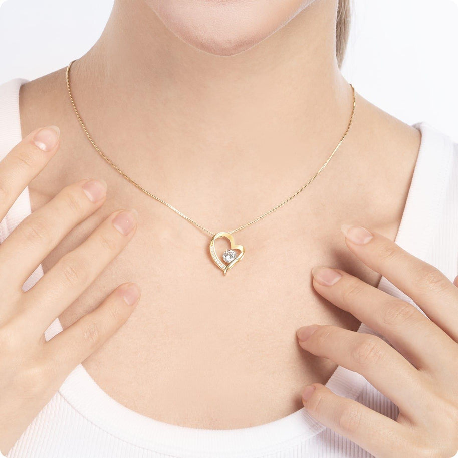 Wife Necklace With Heartfelt Message - Unique Jewelry For Wife - Forever and Always