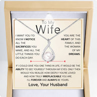 Sparkling Pearl Pendant Necklace for Wife – A Gift of Timeless Love - Forever and Always