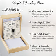 Sparkling Black Pearl Pendant Necklace for Wife – A Gift of Timeless Love - Forever and Always