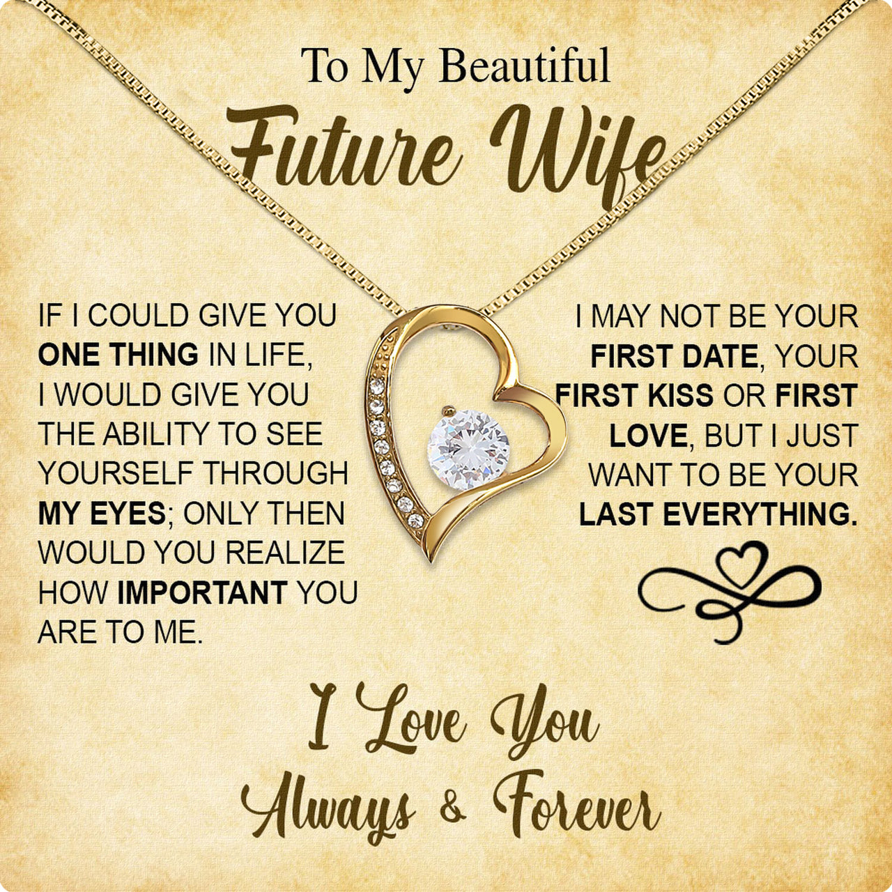 Future Wife Necklace: To My Forever Love, A Timeless Reminder