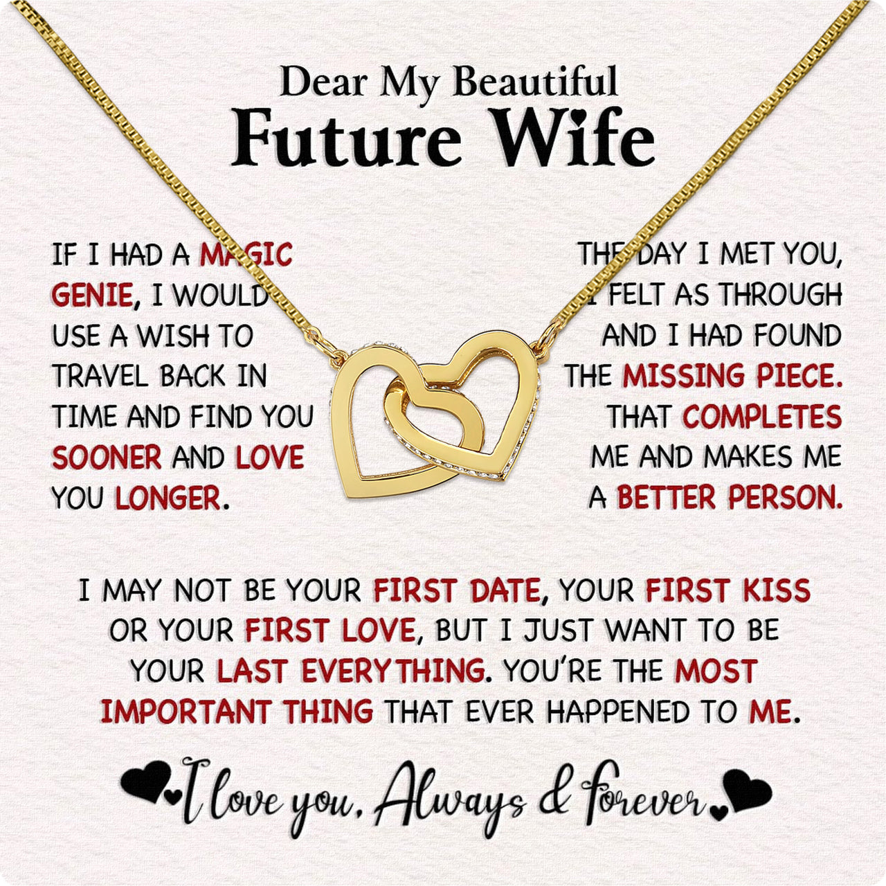 Future Wife Necklace: To My Forever Love, A Timeless Reminder