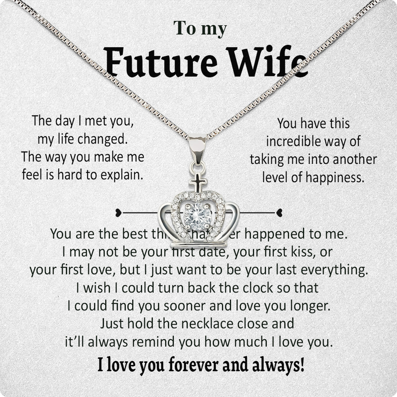 Future Wife Necklace: To My Forever Love, A Timeless Reminder