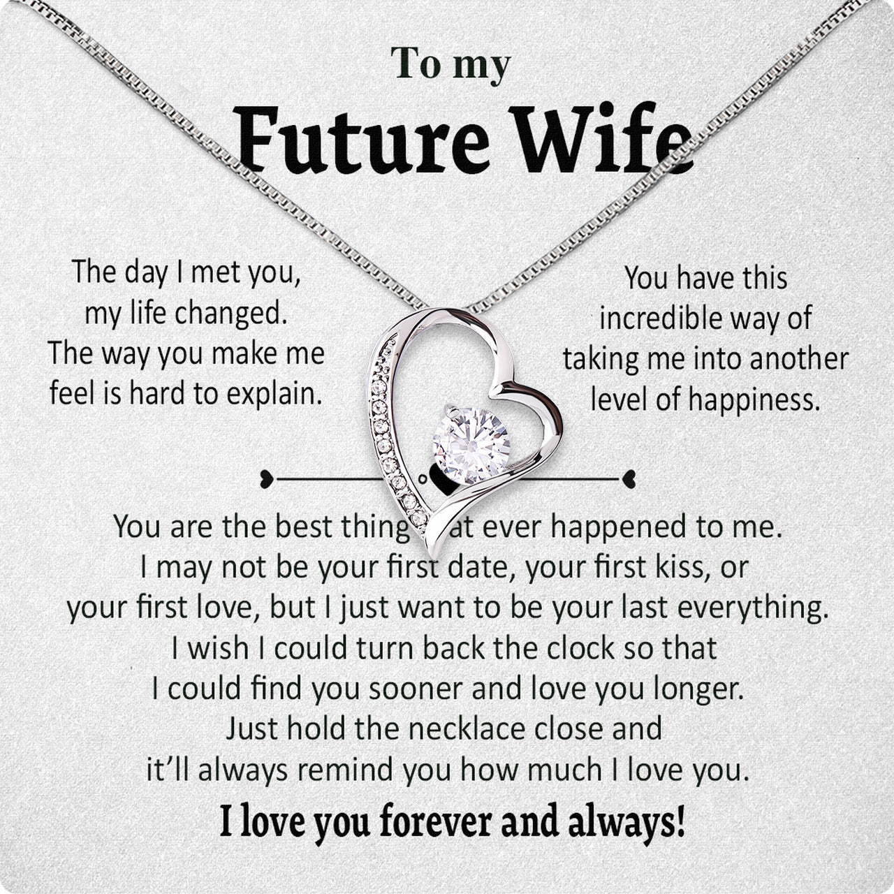 Future Wife Necklace: To My Forever Love, A Timeless Reminder