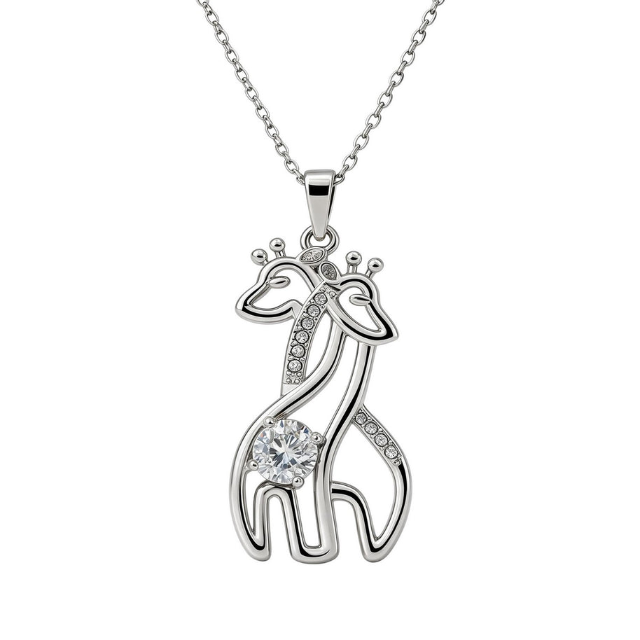 To My Daughter With Heartfelt Message - Giraffe Necklace For Daughter From Dad - My Baby Girl