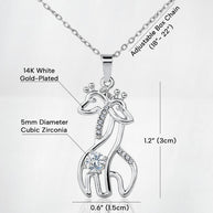 To My Daughter With Heartfelt Message - Giraffe Necklace For Daughter From Dad - My Baby Girl