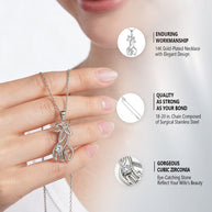 To My Daughter With Heartfelt Message - Giraffe Necklace For Daughter From Dad - My Baby Girl