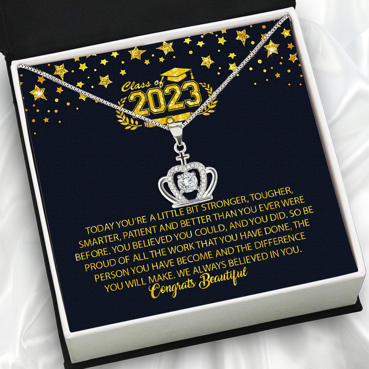 Graduation Day Personalized Message Card Necklace