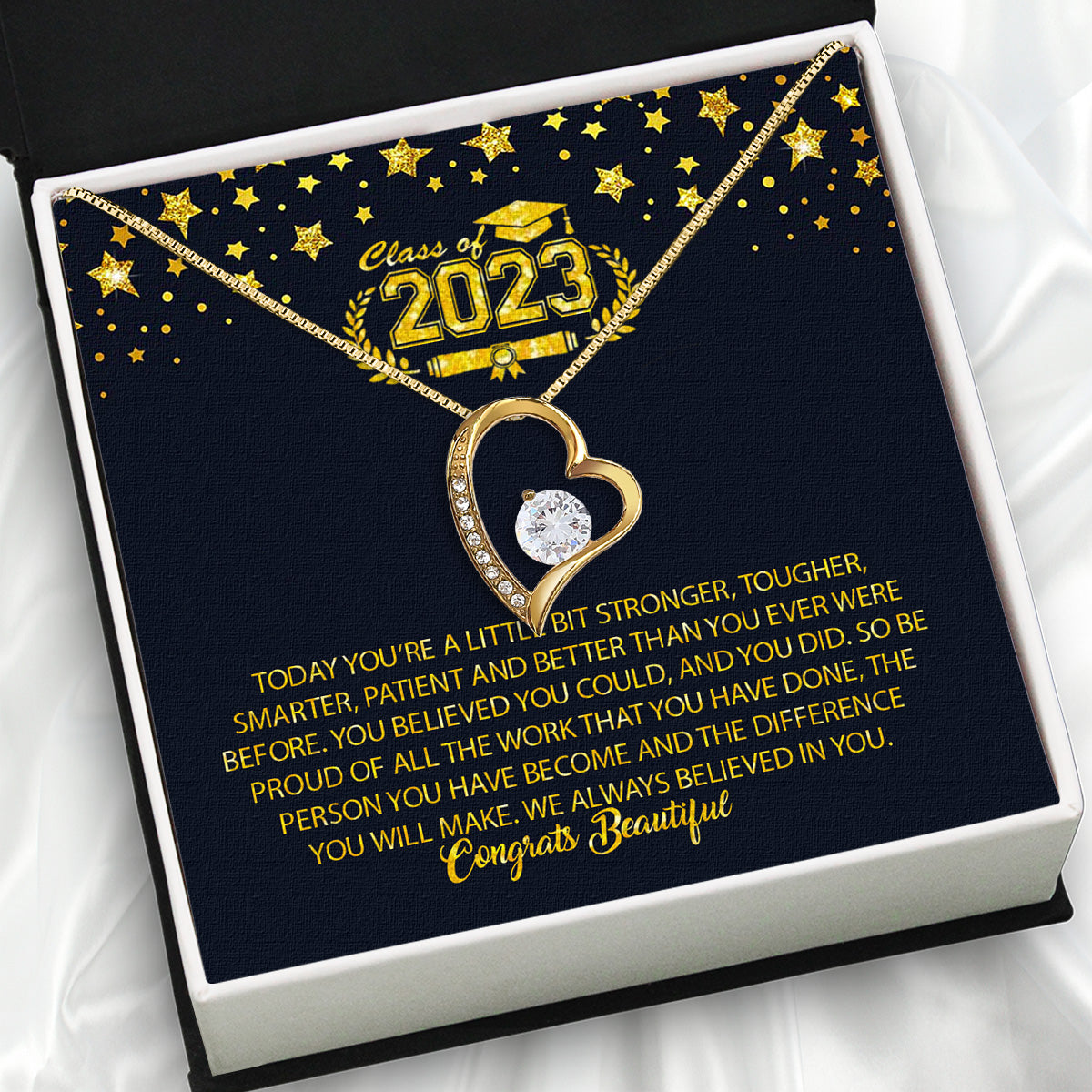 Graduation Day Personalized Message Card Necklace