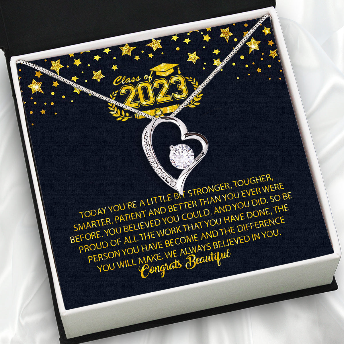 Graduation Day Personalized Message Card Necklace