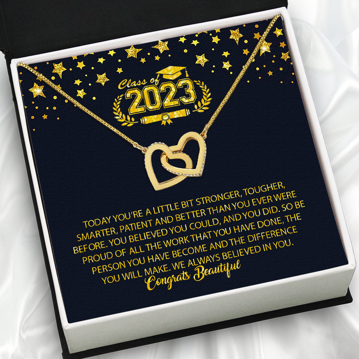 Graduation Day Personalized Message Card Necklace