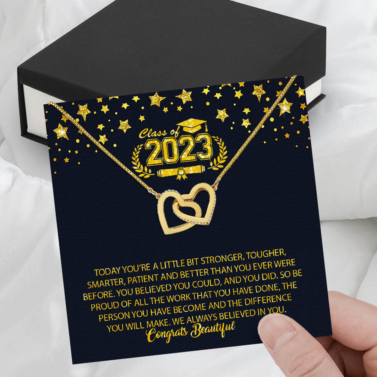 Graduation Day Personalized Message Card Necklace