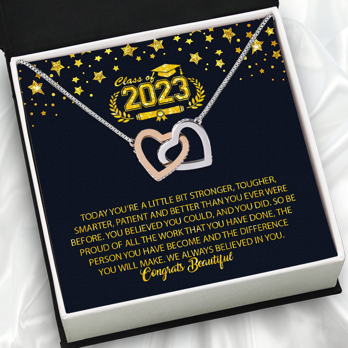 Graduation Day Personalized Message Card Necklace