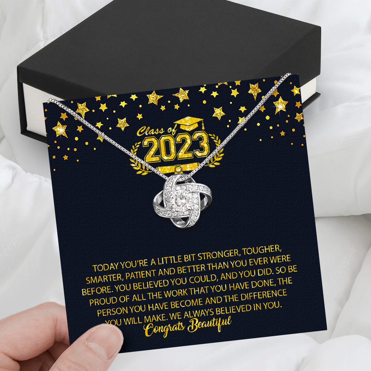 Graduation Day Personalized Message Card Necklace