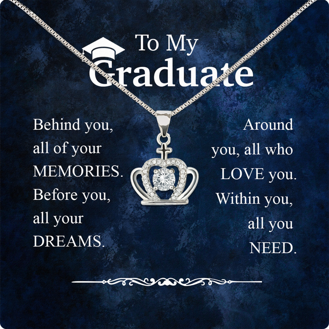 Graduation Day Personalized Message Card Necklace