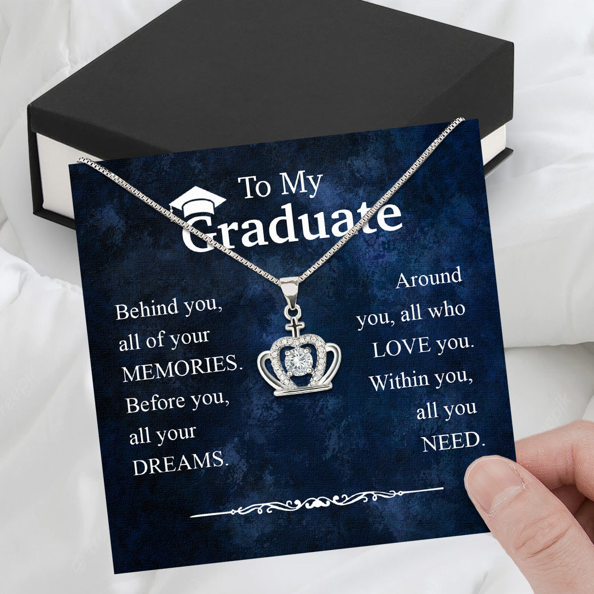 Graduation Day Personalized Message Card Necklace