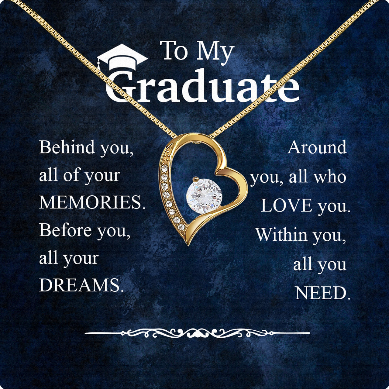 Graduation Day Personalized Message Card Necklace