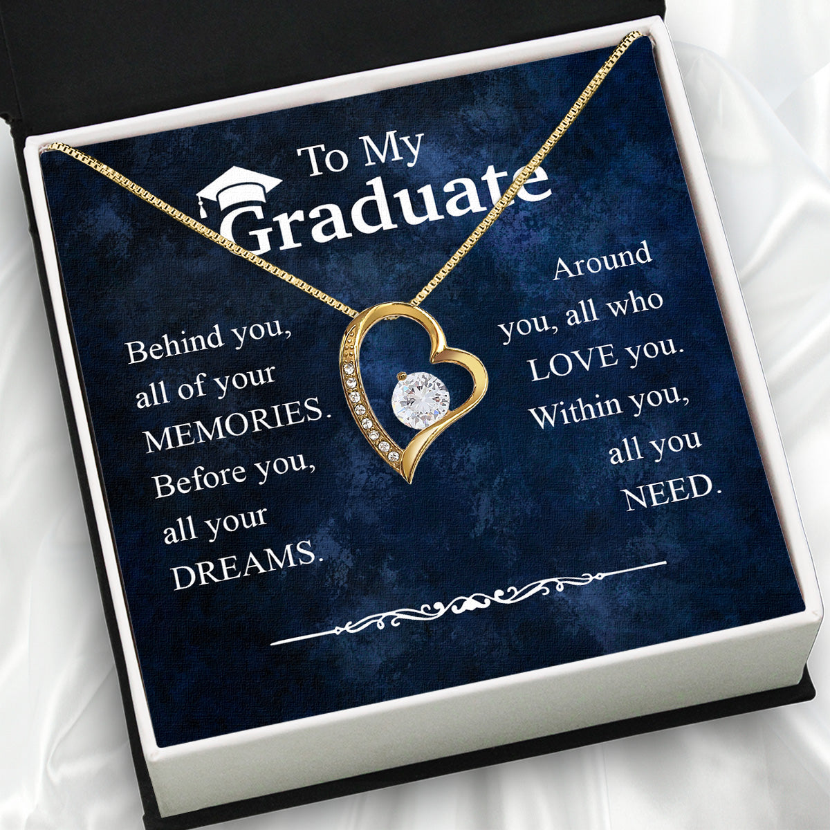 Graduation Day Personalized Message Card Necklace