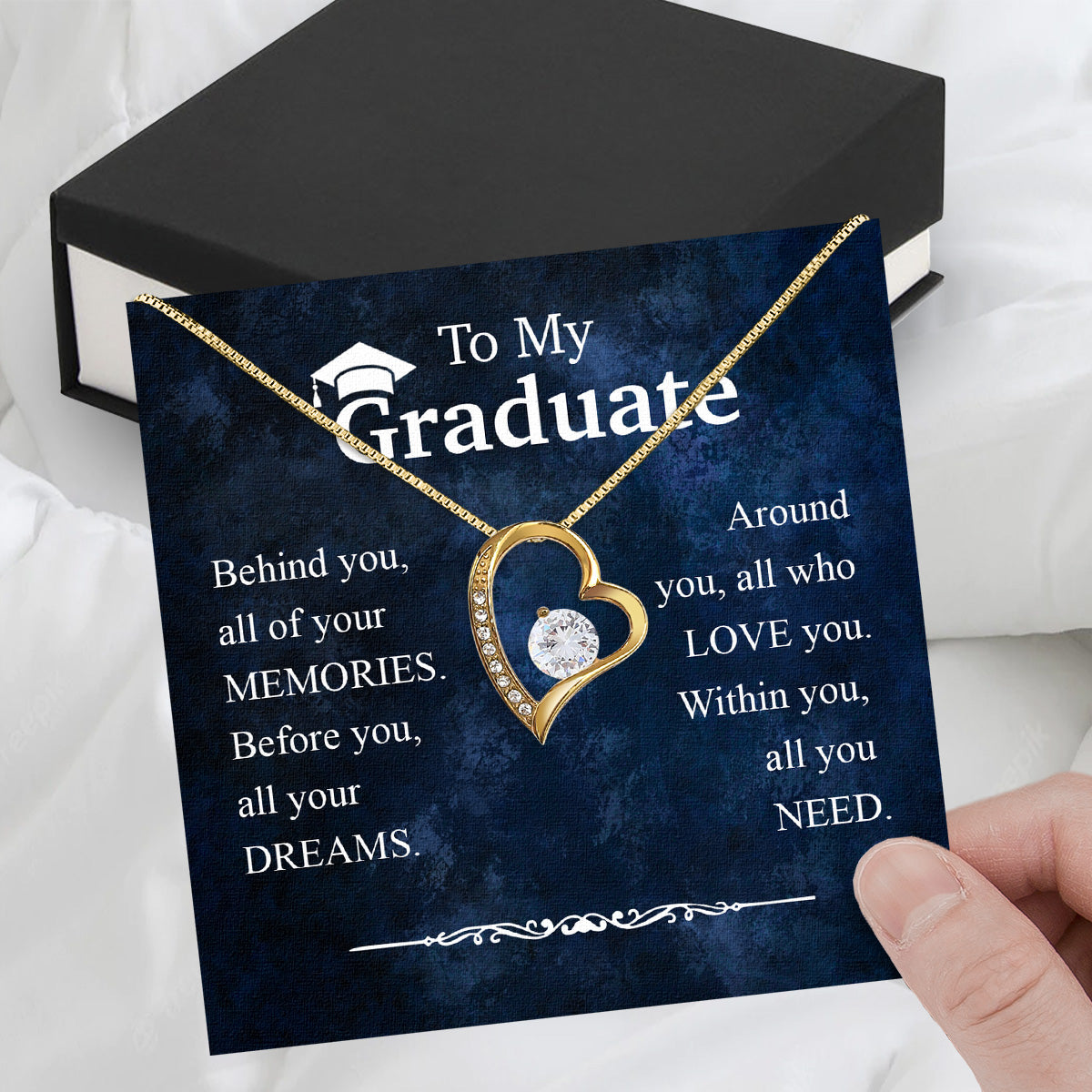 Graduation Day Personalized Message Card Necklace