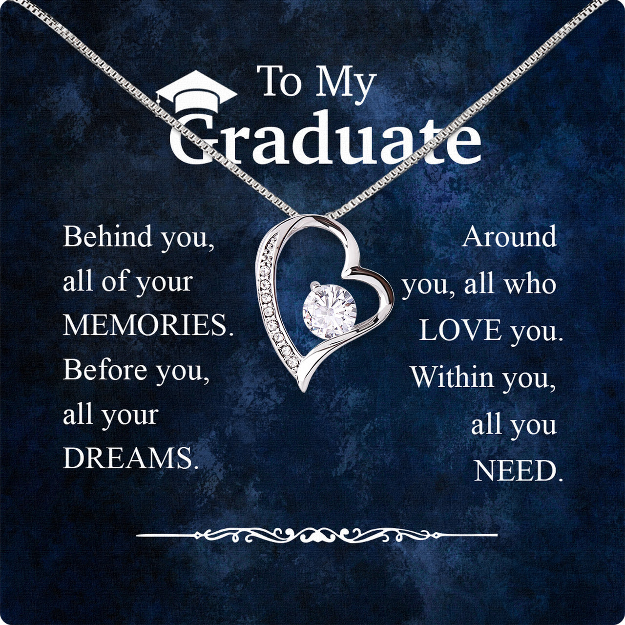 Graduation Day Personalized Message Card Necklace