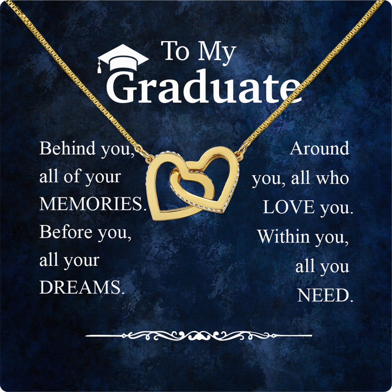 Graduation Day Personalized Message Card Necklace