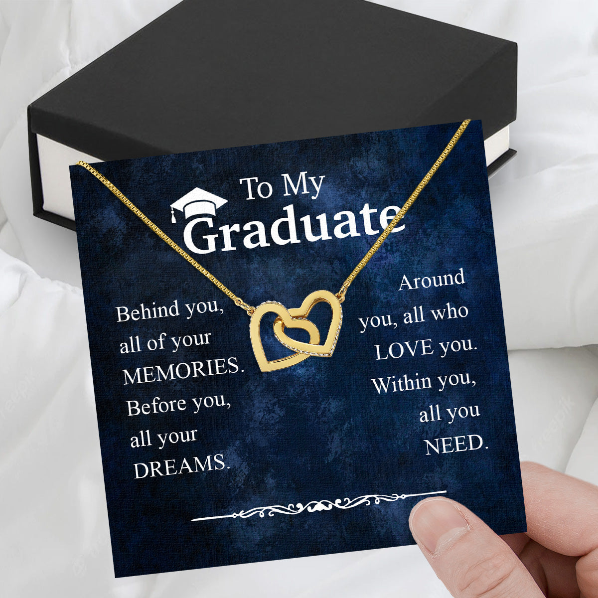 Graduation Day Personalized Message Card Necklace