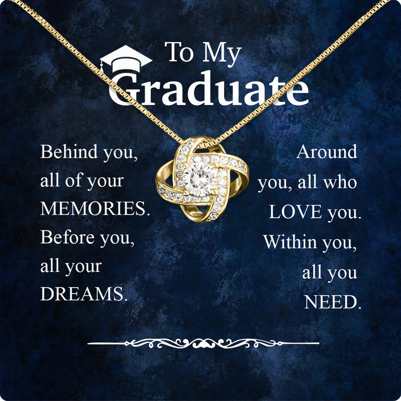 Graduation Day Personalized Message Card Necklace